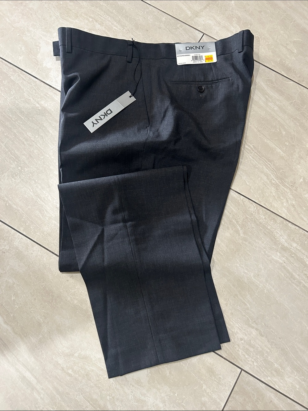 DKNY Men's Dark Gray Dress Pants 38/32 NWT